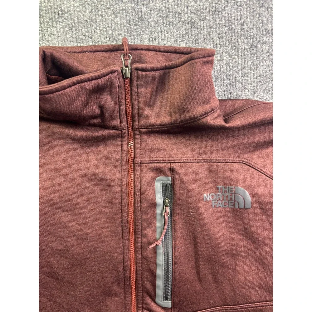 The North Face Quarter Zip Pullover Mens Medium Maroon Fleece Lined‎
